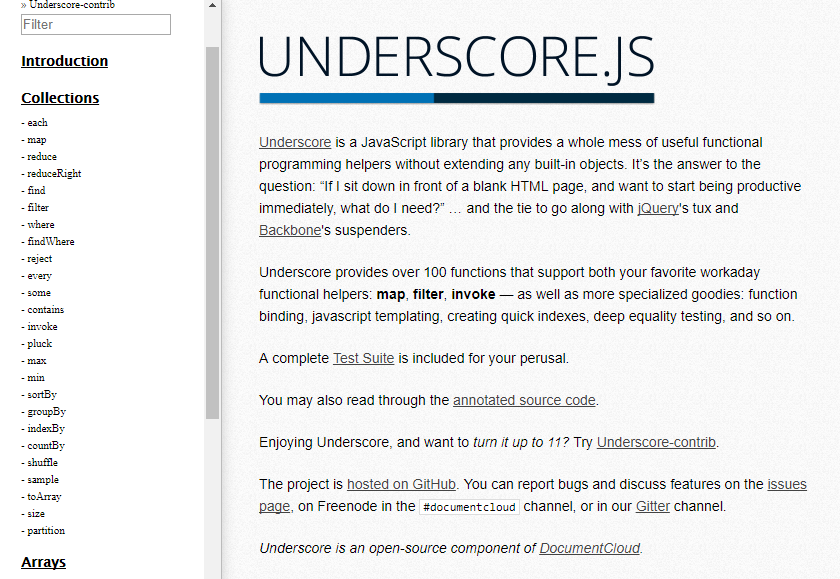 Introducing Underscore.js: A Javascript helpers library, installation ...